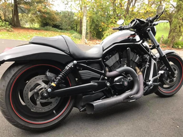 Harley Davidson VROD Black and Red Motorbike