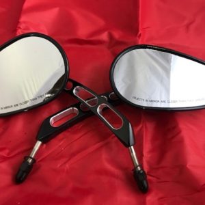 black alloy vrod mirror set